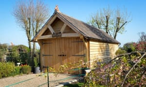 Oak framed garage