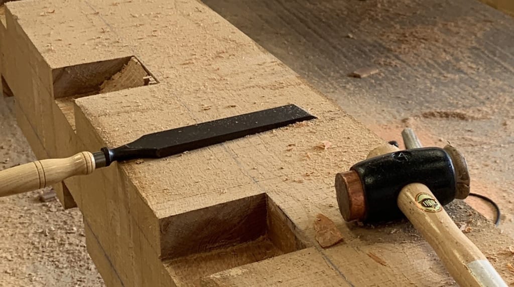 Oak framing chisel